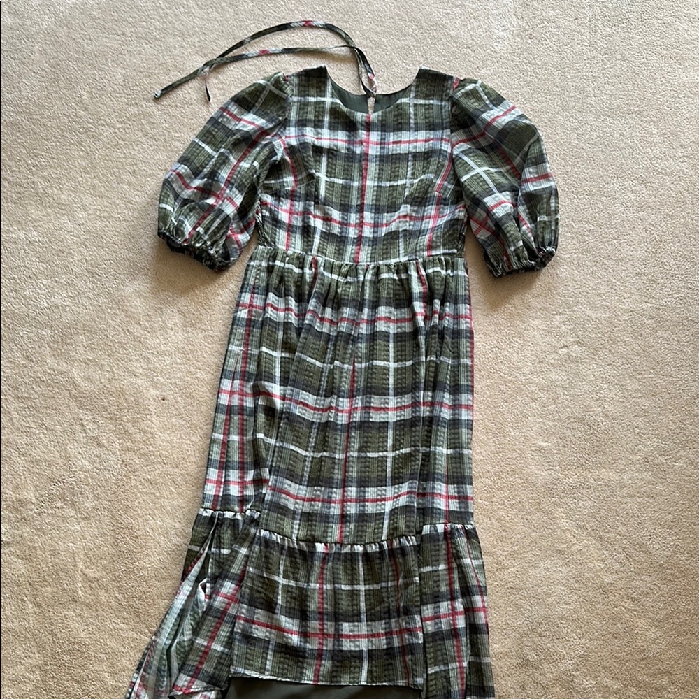 ALL SAINTS. Women's plaid maxi dress